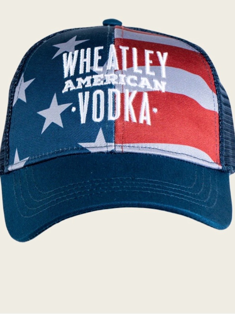 NWT WHEATLEY VODKA AMERICANA TRUCKER HAT USA CAP FLAG SNAPBACK